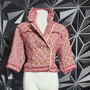 Ellison Pink and Cream Tweed Blazer